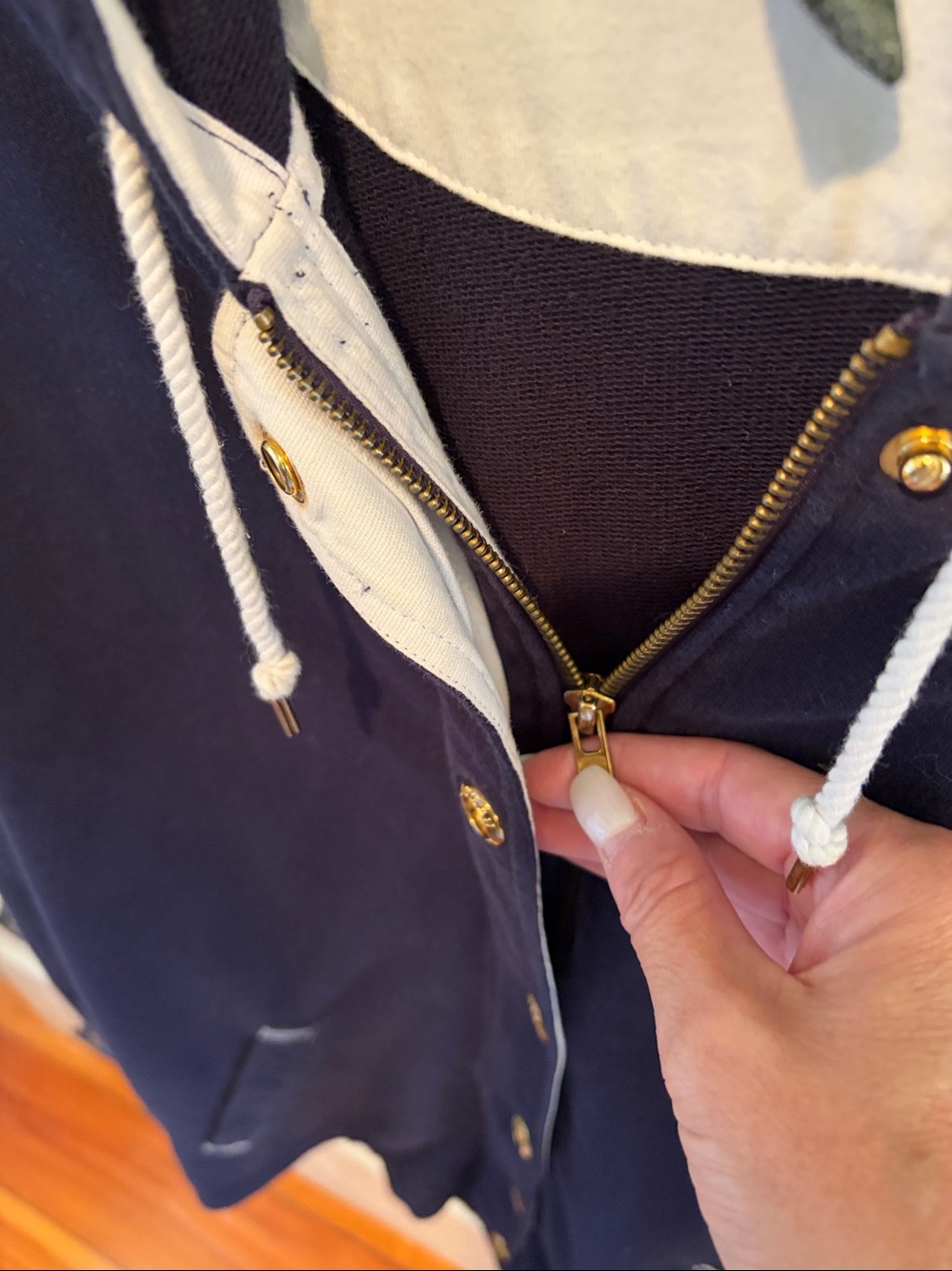 Vintage Ralph Lauren Jeans Co. Navy Blue Coastal Full Zip Jacket With Hood - Picture 3 of 10